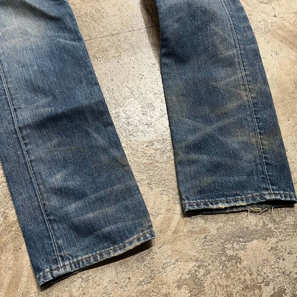 POLO RALPH LAUREN JEANS MUDWASH FADED DISTRESSED DENIM - Picture 6 of 10